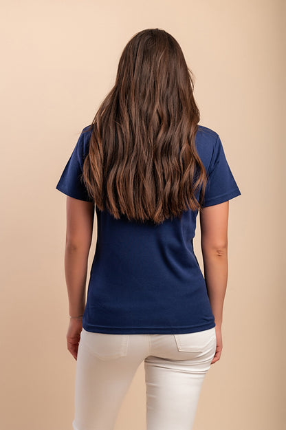 T-shirt in cotone con nappe, bianca