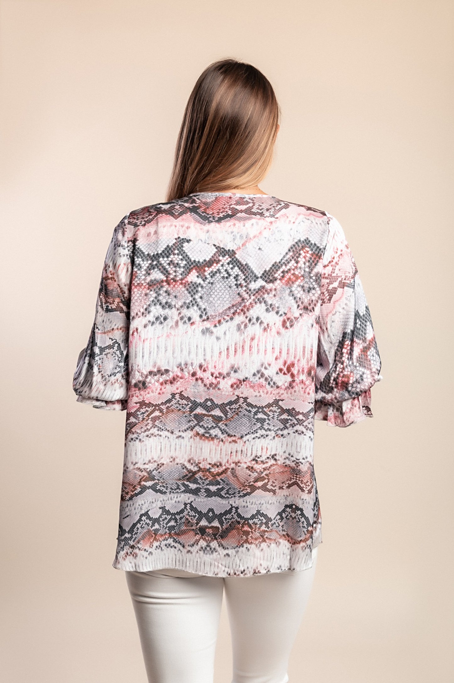 Camicetta stampata, grigia