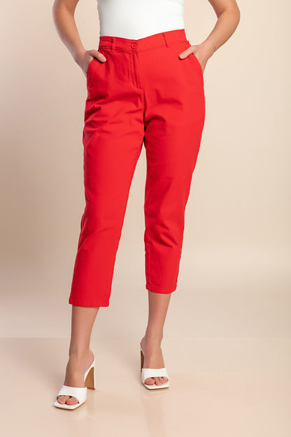 Pantaloni di cotone, rossi