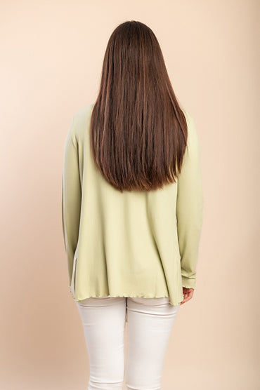 Cardigan taglie forti, menta