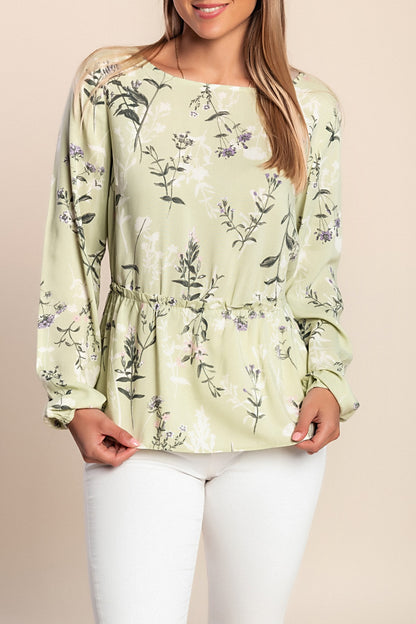 Camicetta stampata, verde chiaro