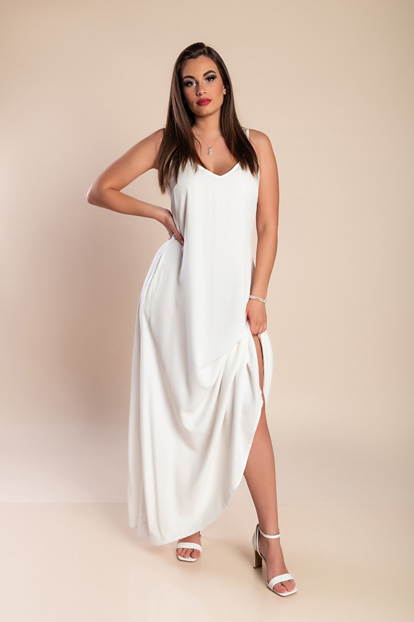Vestito estivo lungo Yasmine, nero