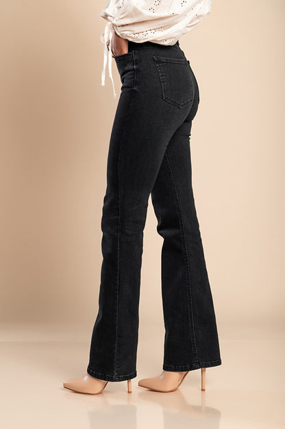 Jeans a zampa d'elefante, blu scuro