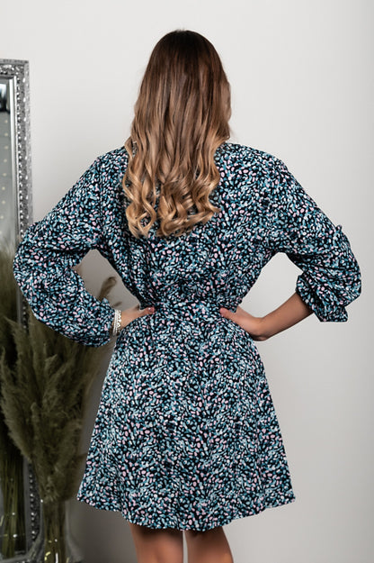 Mini abito con stampa Bolsena, nero