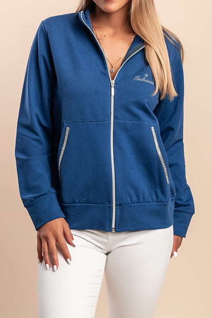 Giacca con zip in cotone, verde
