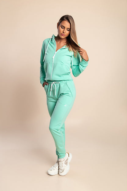 Tuta in cotone due pezzi, nera