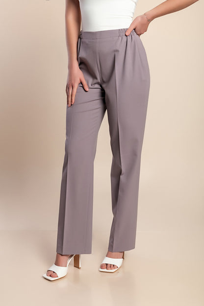 Pantaloni lunghi taglie forti, lilla