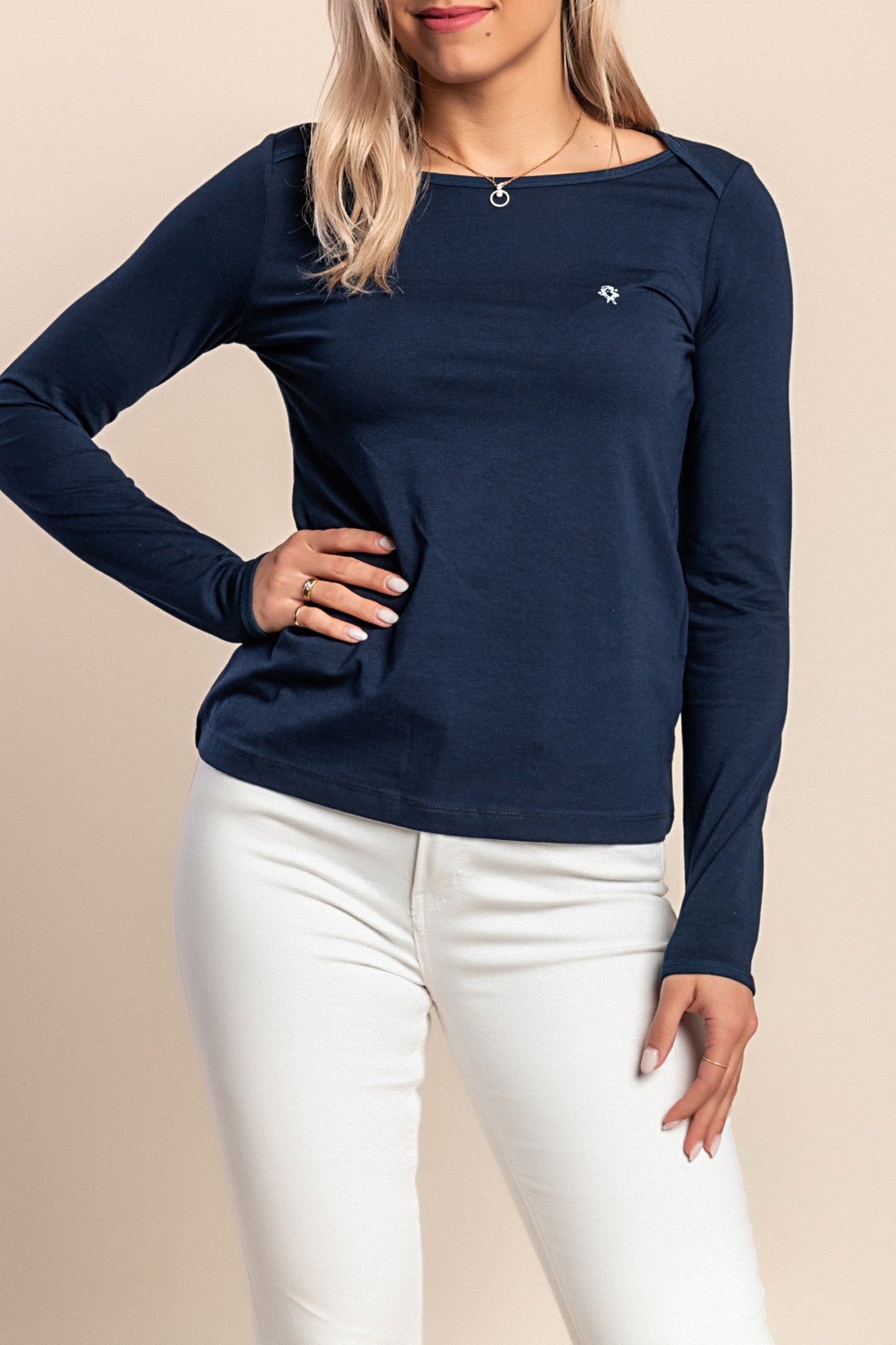 Maglia a maniche lunghe, blu scuro