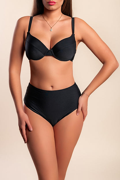 Costume da bagno due pezzi, nero