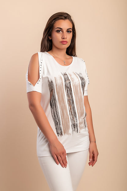 Maglietta stampata, rossa