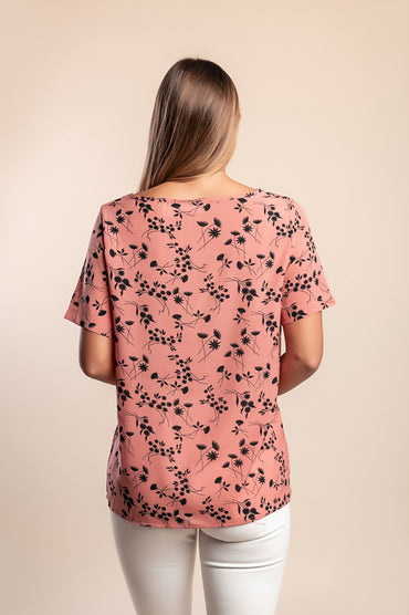 Camicetta a maniche corte, rosa chiaro