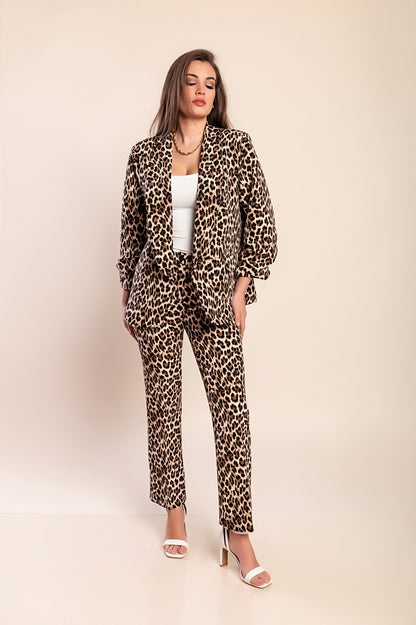 Set 2 pezzi con stampa leopardata, leopardo