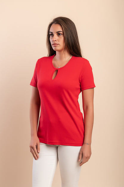 Maglietta di cotone, rossa