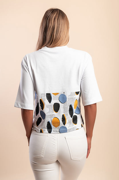 T-shirt in cotone con stampa, bianca