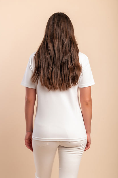 T-shirt in cotone con stampa, blu scuro