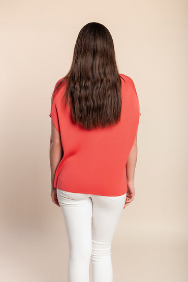 Top lavorato a maglia, rosa
