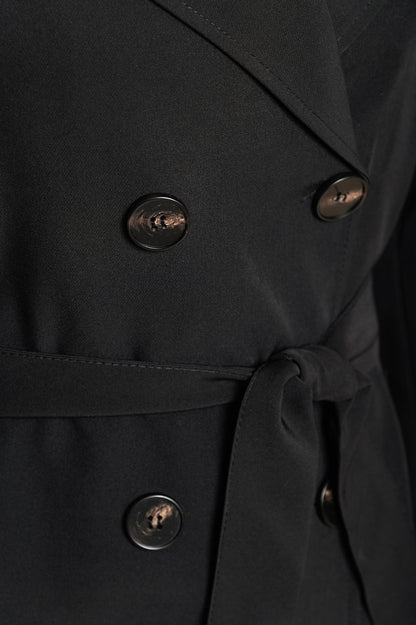 Elegante trench con bottoni, beige