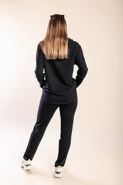 Completo tuta con zip, grigio chiaro