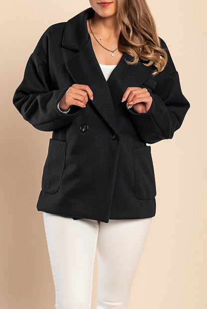 Cappotto elegante e ampio, nero