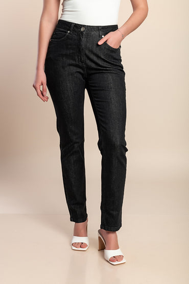 Jeans skinny taglie forti, neri