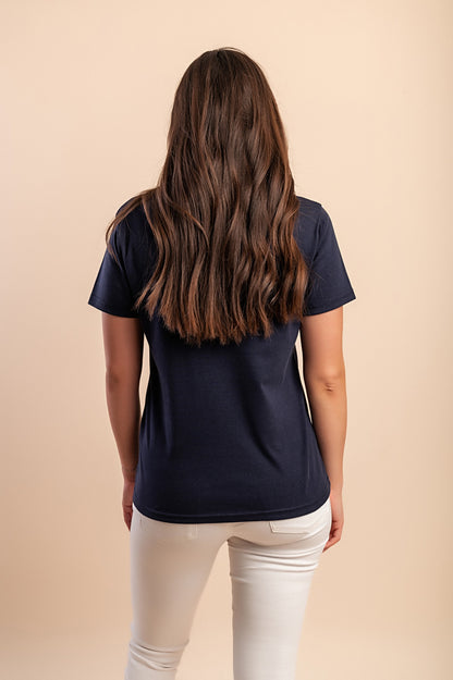 Maglietta in cotone, blu