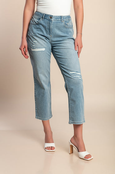 Jeans con spacchi, azzurro chiaro