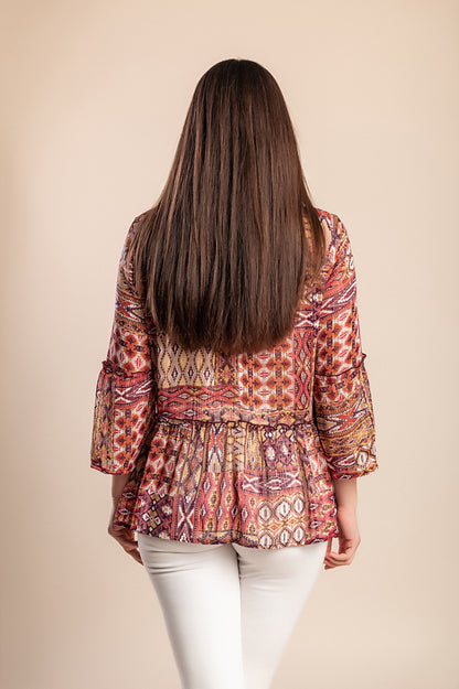 Camicetta stampata, viola