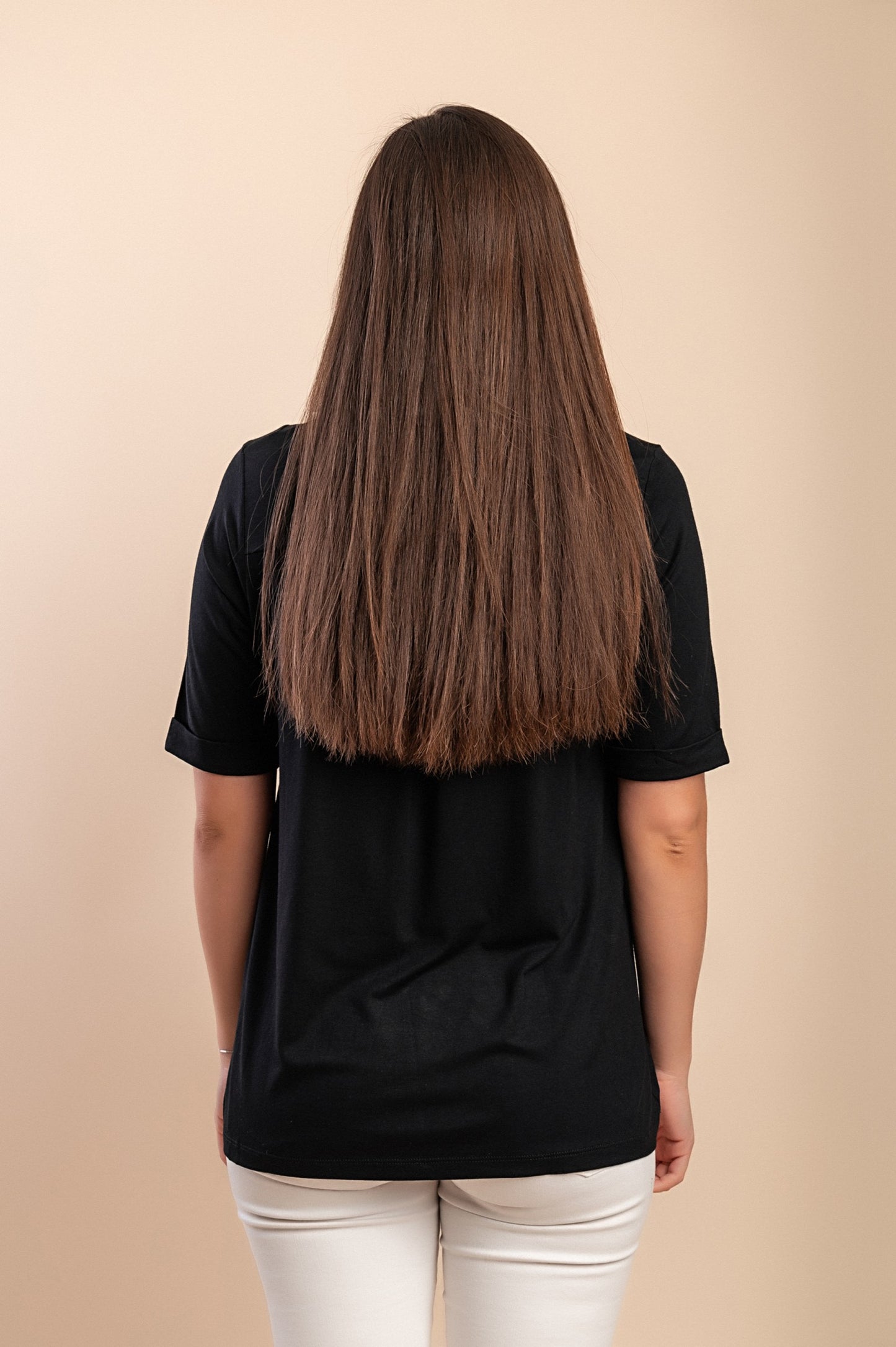 Maglietta girocollo, bianca