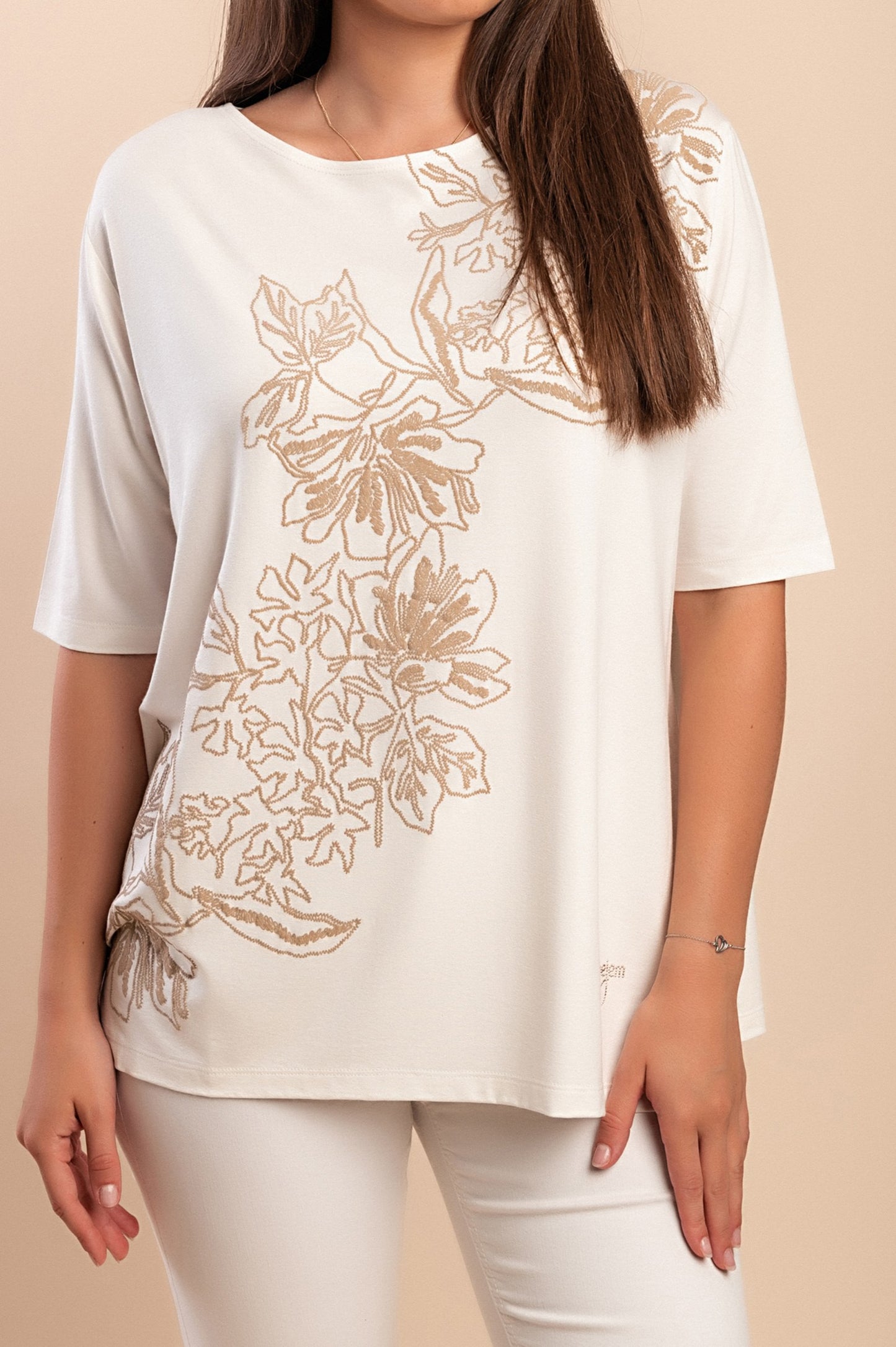 T-shirt stampata, bianca