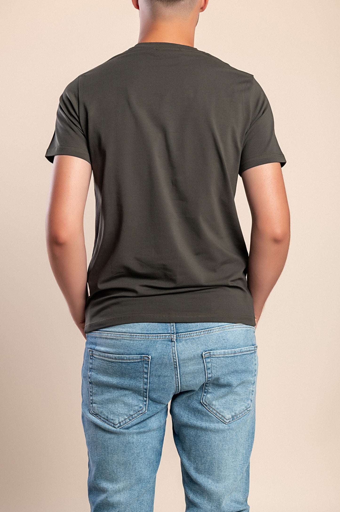 T-shirt da uomo in cotone con stampa, nera