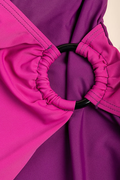 Costume da bagno taglie forti, viola