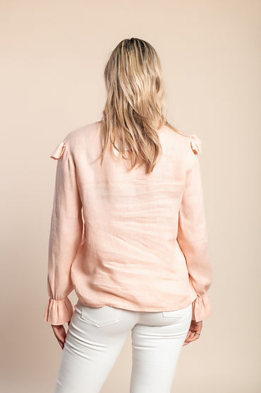 Camicetta a maniche lunghe, albicocca