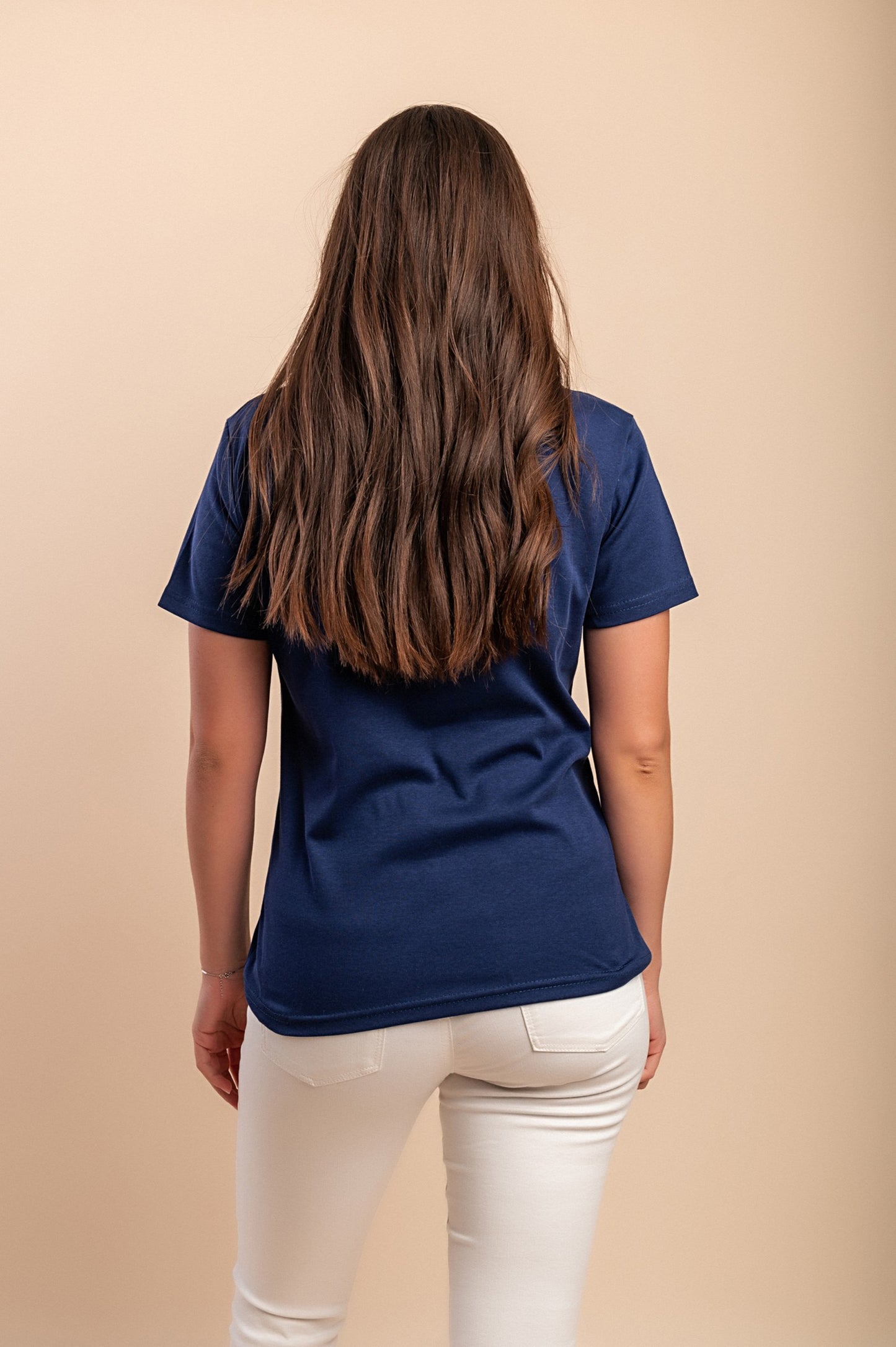 T-shirt in cotone con stampa, blu scuro