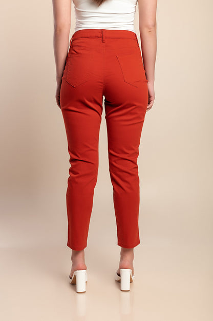 Pantaloni di cotone taglie forti, mattone