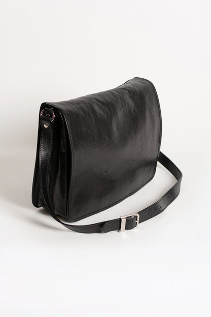 Borsa in vera pelle Silba, nera