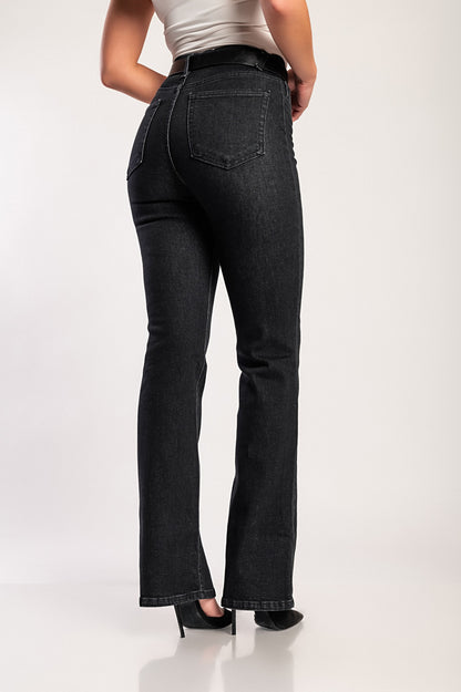 Jeans a zampa d'elefante, blu scuro