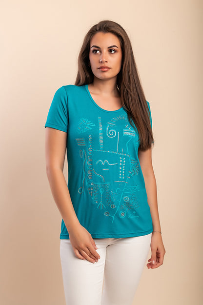 T-shirt stampata, arancione