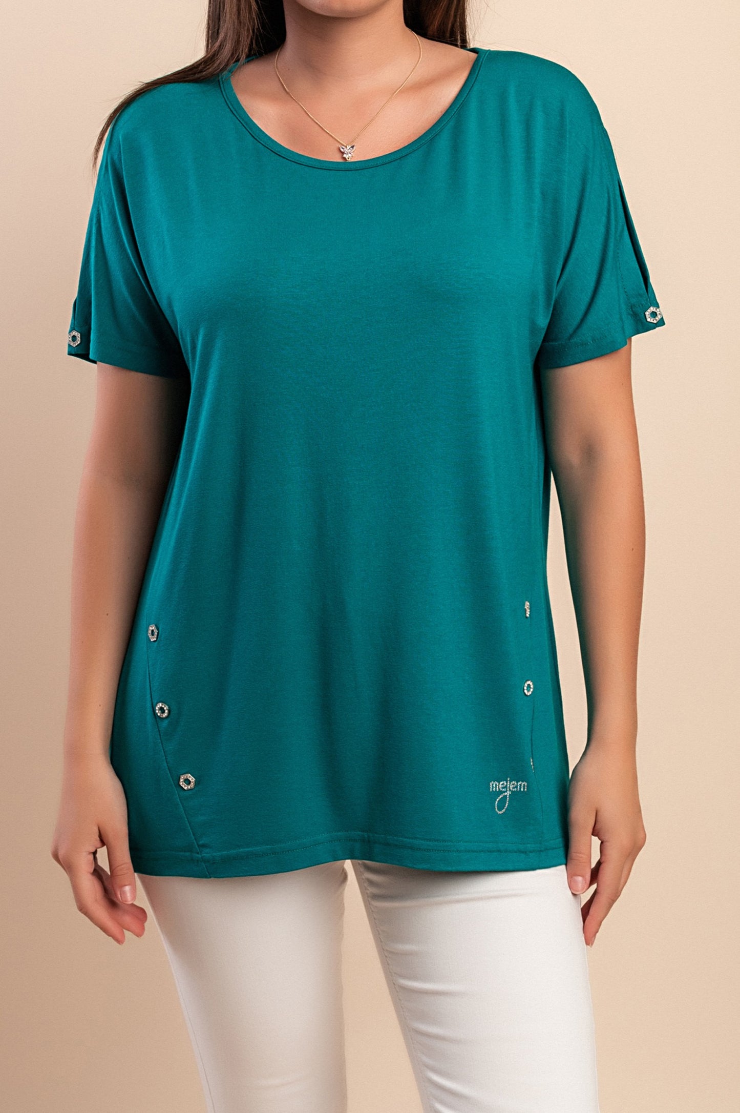 T-shirt in viscosa, verde