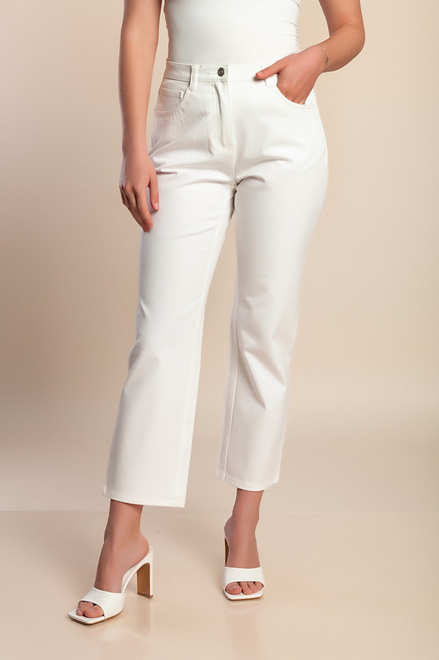 Pantaloni di cotone, bianchi