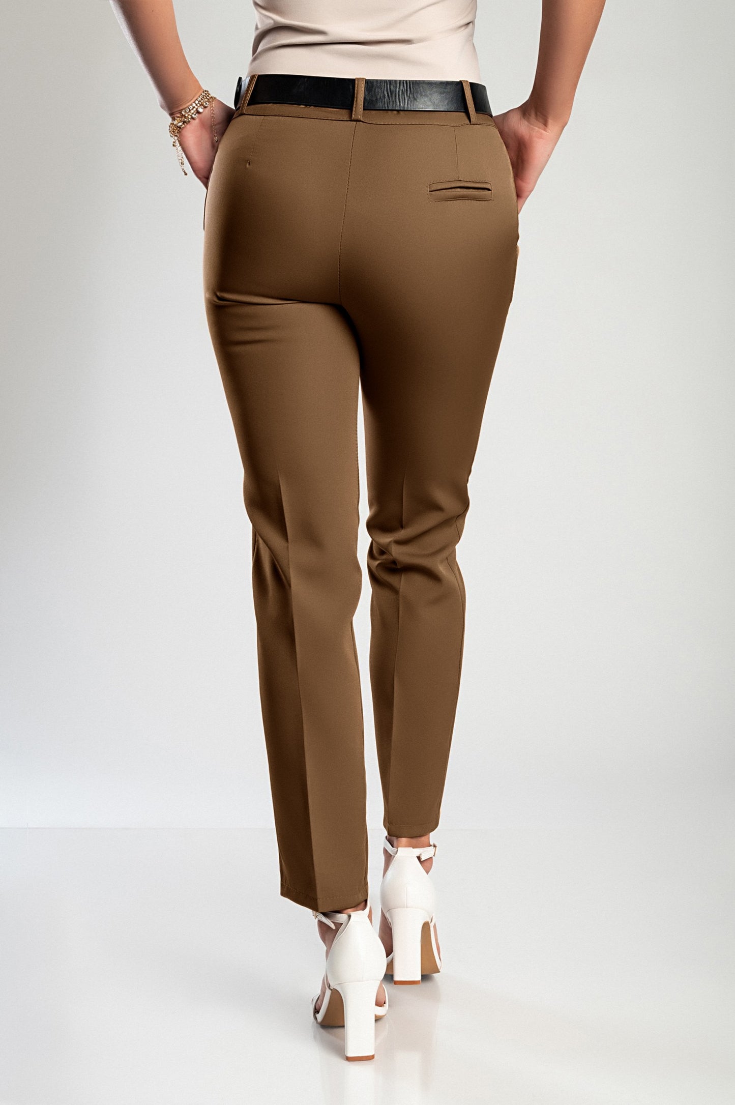 Pantaloni lunghi eleganti, cammello