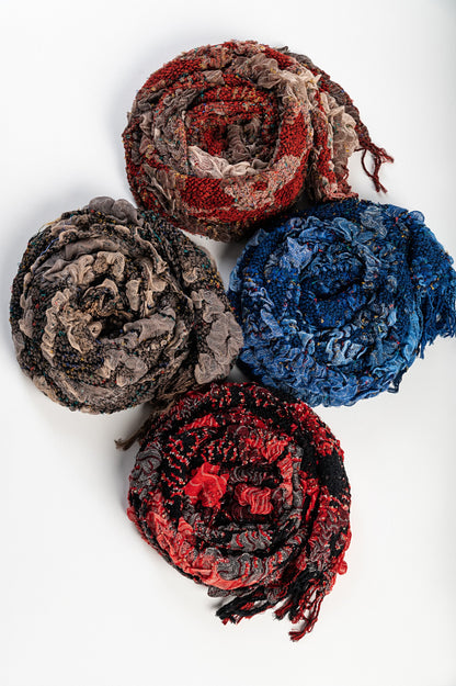 Set di 4 sciarpe, multicolore