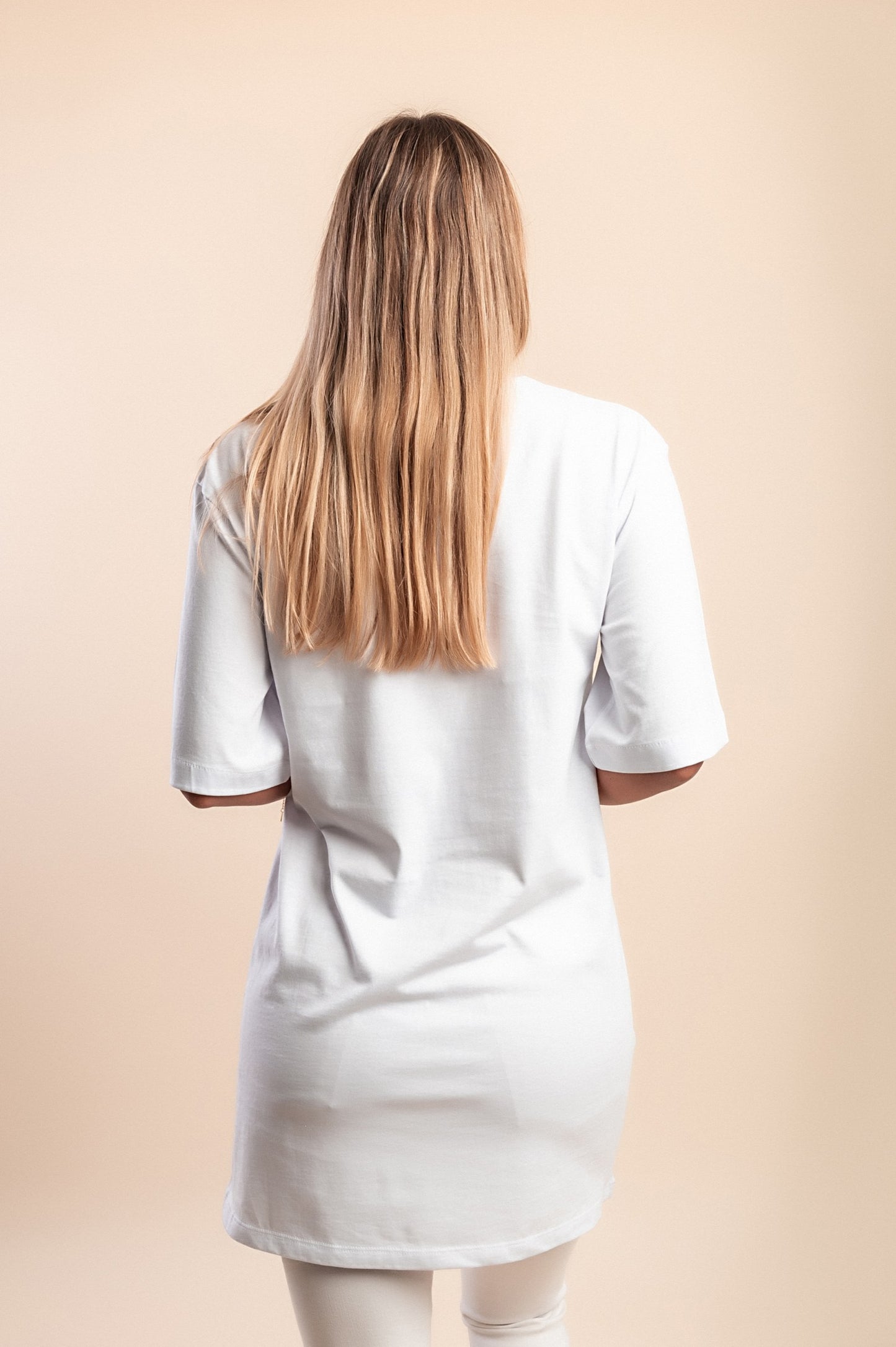 T-shirt in cotone con stampa, bianca