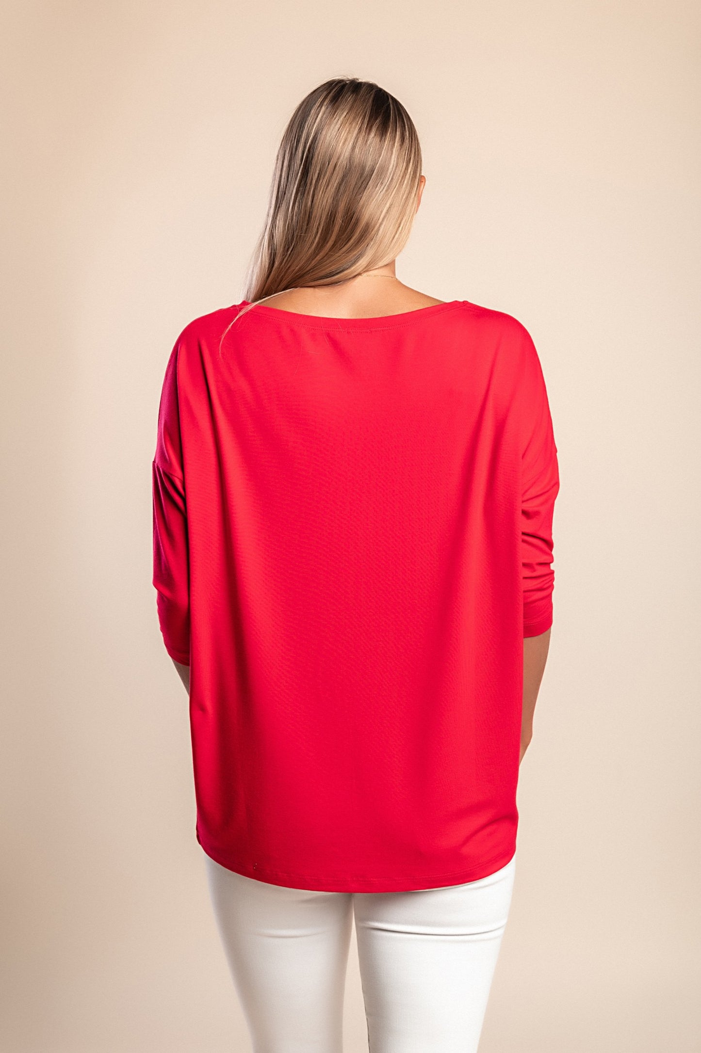 Maglietta a maniche 3/4, bianca