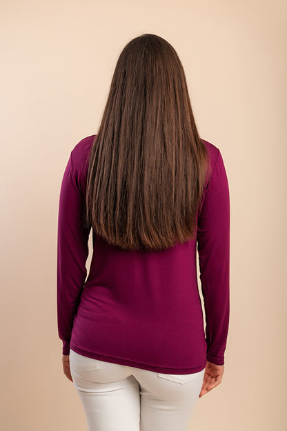 Maglia in cotone a maniche lunghe, beige