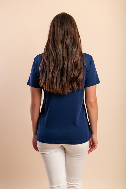 Maglietta in cotone, blu