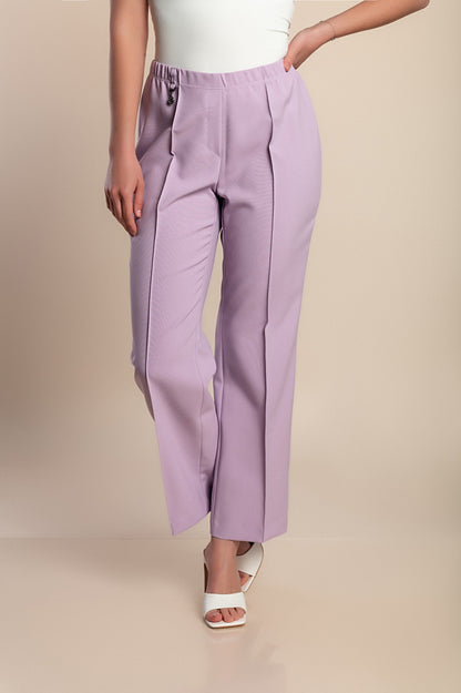 Pantaloni eleganti taglie forti, lilla