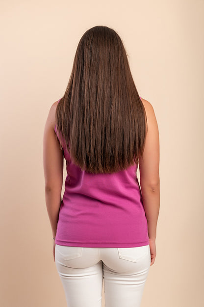 Top senza maniche in cotone, verde