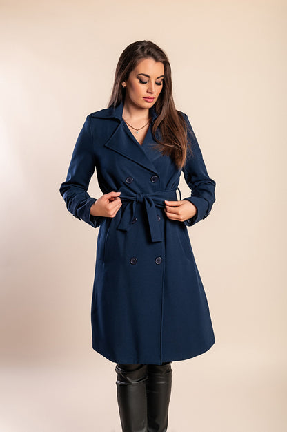 Trench elegante con bottoni, cammello
