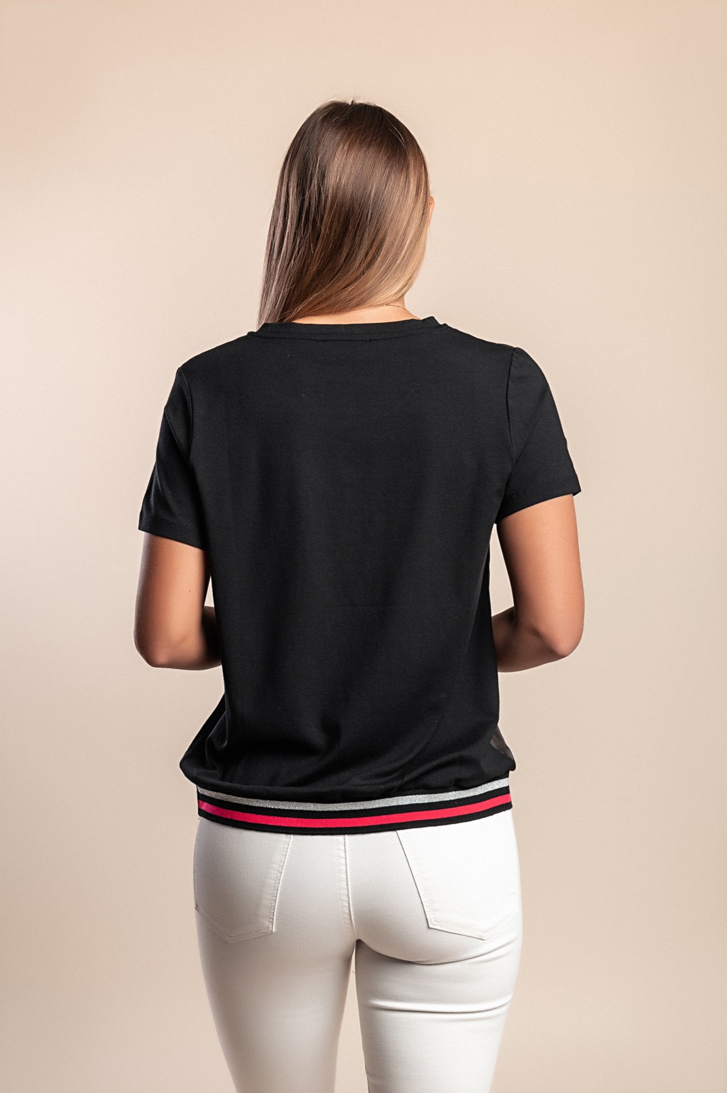 T-shirt stampata, nera