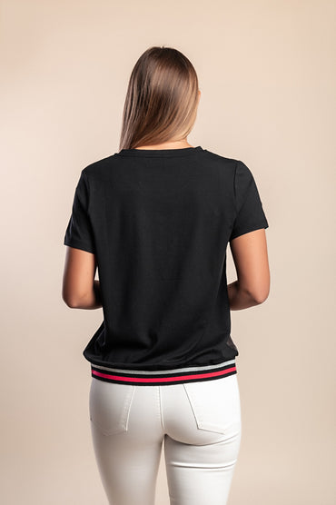 T-shirt stampata, nera